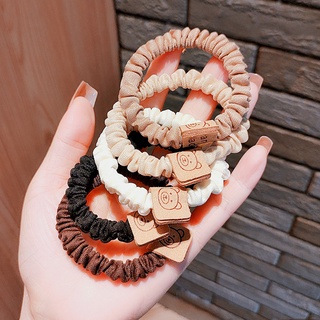 Cột tóc vải chun trơn-gấu co giãn chắc chắn không đau Tatitava