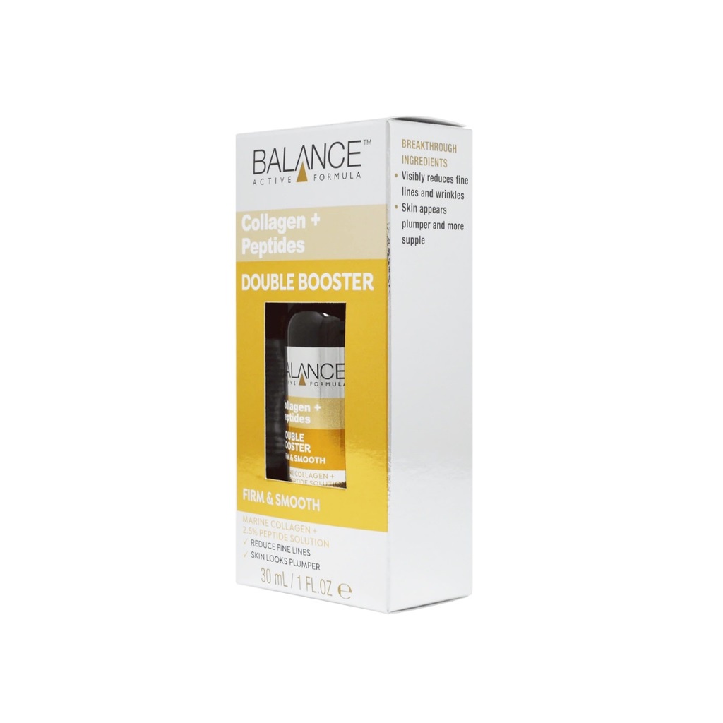 Tinh Chất Balance Active Formula Collagen + Peptides Double Booster 30ml