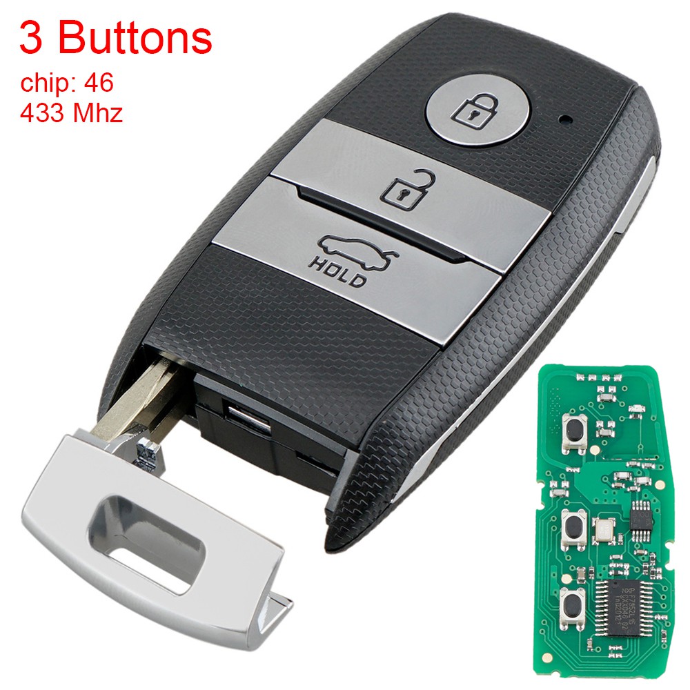 Chìa Khóa Điều Khiển Từ Xa Thông Minh 3 Nút Fsk 433mhz Fsk Id46 Pcf7952 Cho Kia K5 Kx3