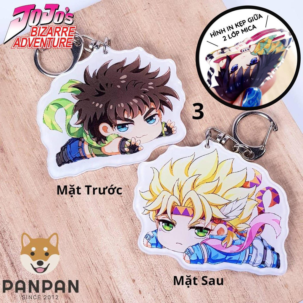 Móc khóa Anime DELUXE JoJo's Bizarre Adventure Nằm 2 MẶT KHÁC NHAU (6cm)