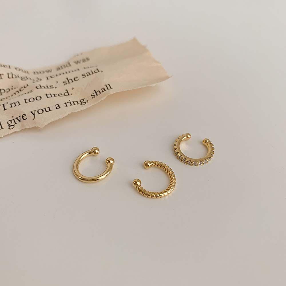 Khuyên Kẹp Vành Tai VANES1 Không Xỏ Lỗ Có Thể Điều Chỉnh Phong Cách Hàn Quốc Cho Nữ