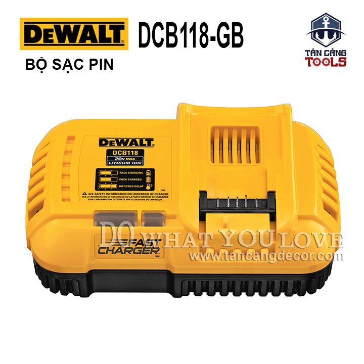 Sạc Pin 10.8V 18V DeWalt DCB118-GB