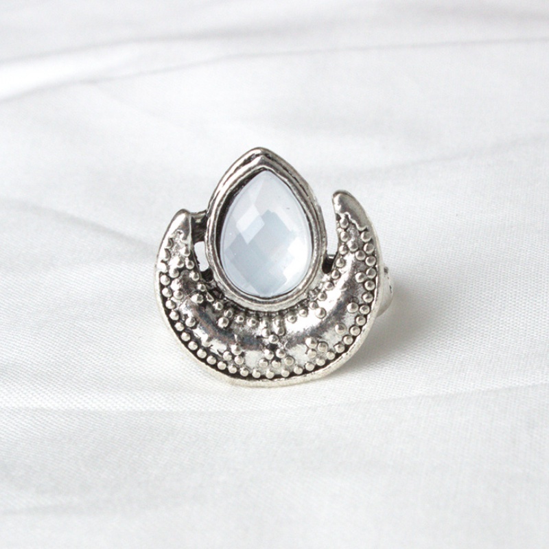 4pcs Nhẫn Đeo Khớp Ngón Tay Khắc Hình Mặt Trăng Thời Trang