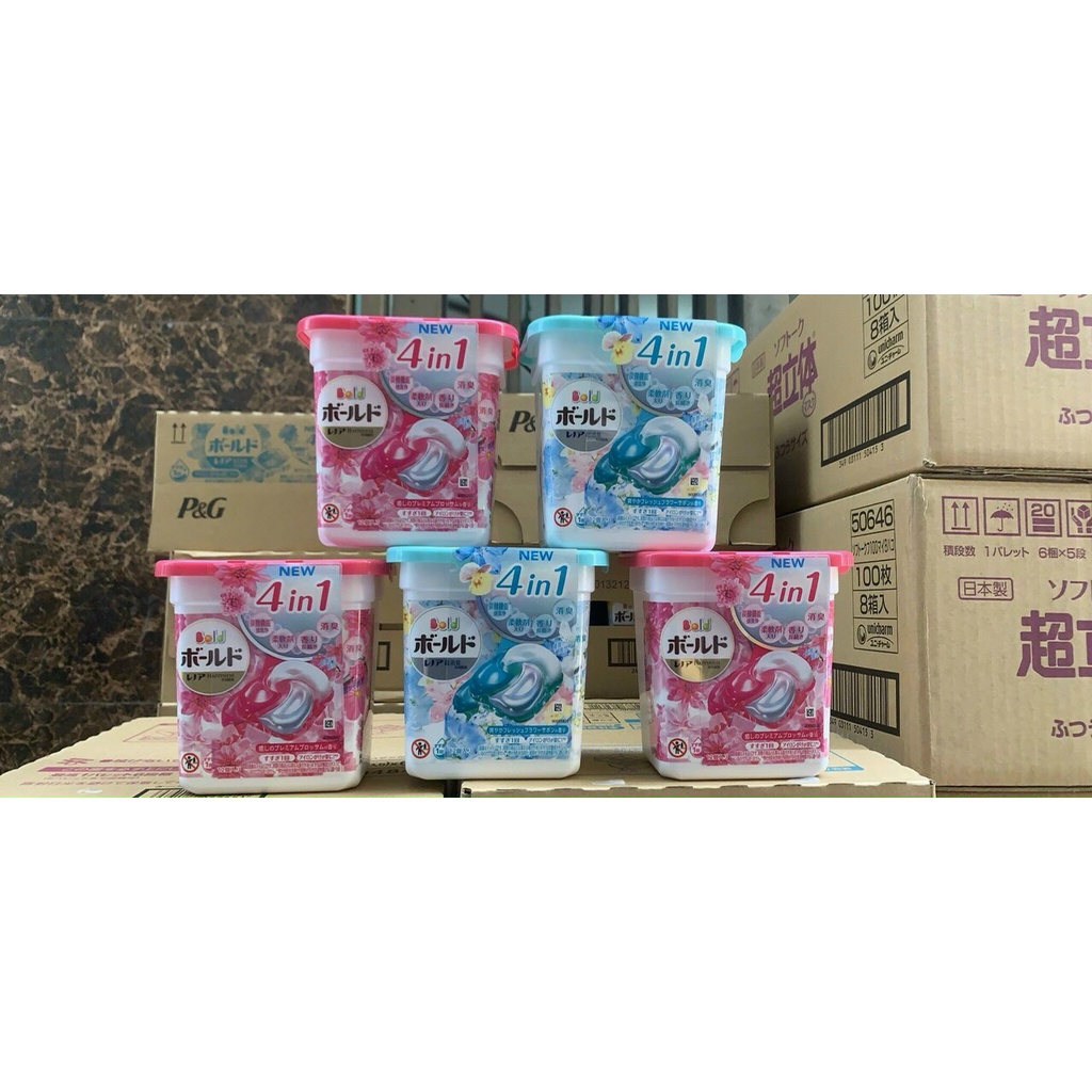 Viên Giặt Xả Gelball Túi/Hộp Viên Giặt P&G Bold Siêu Sạch Túi 39 Viên Nội Địa Nhật Bản siêu sạch siêu thơm