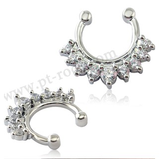 Khuyên mũi đeo giữa sụn 08