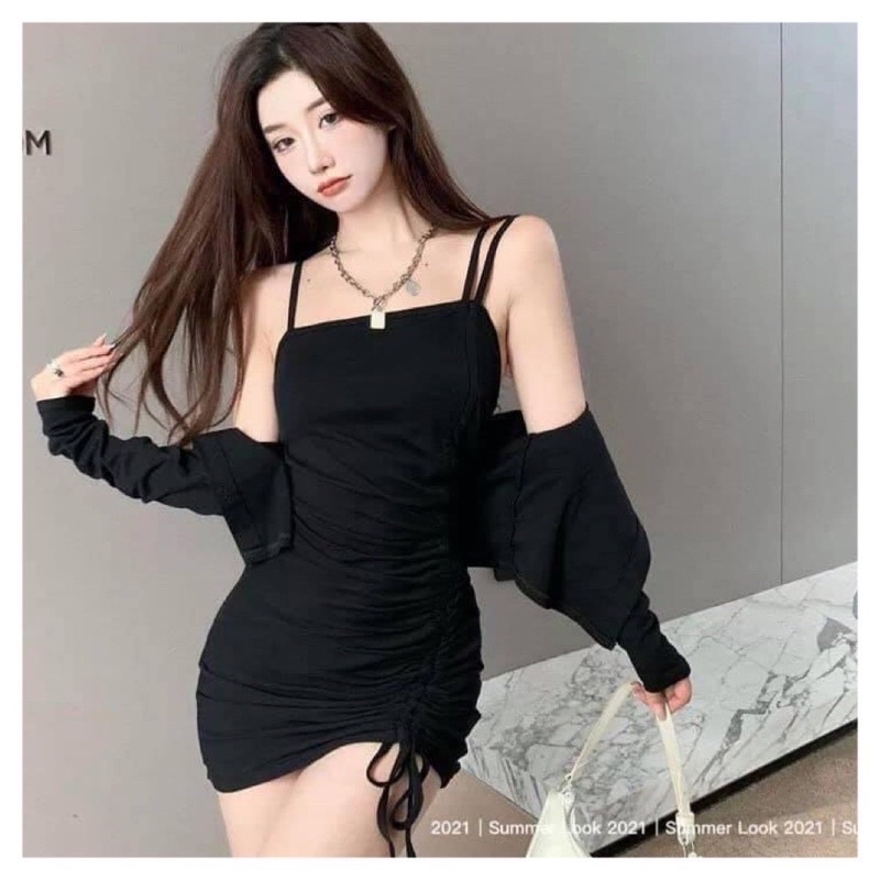 [RẺ VÔ ĐỊCH] Váy Body Kèm Áo 2 Món Lạ Mắt