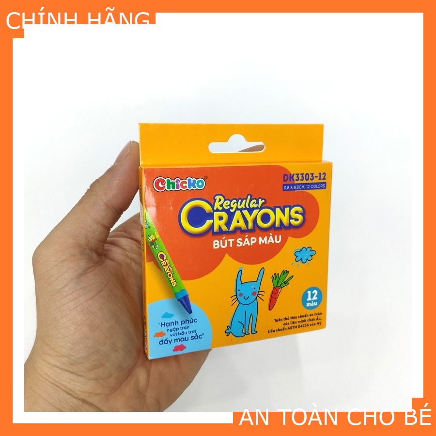 Bút Sáp Màu Duka:  Reglar Crayons (12 Màu) DK3303-12 An Toàn Cho Trẻ