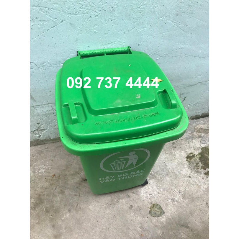 Thùng Rác 60L, 4 Bánh Xe, Có Nắp Đậy/ Thùng Rác XANH, VÀNG/ Thùng Rác Nhựa Có Nắp/ Thùng Rác, Thùng Rác, Thùng Rác