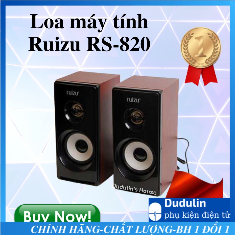 Loa máy tính 2.0 Ruizu RS 820 cực NHỎ-GỌN-NHẸ; Âm TO-CHẮC-KHỎE