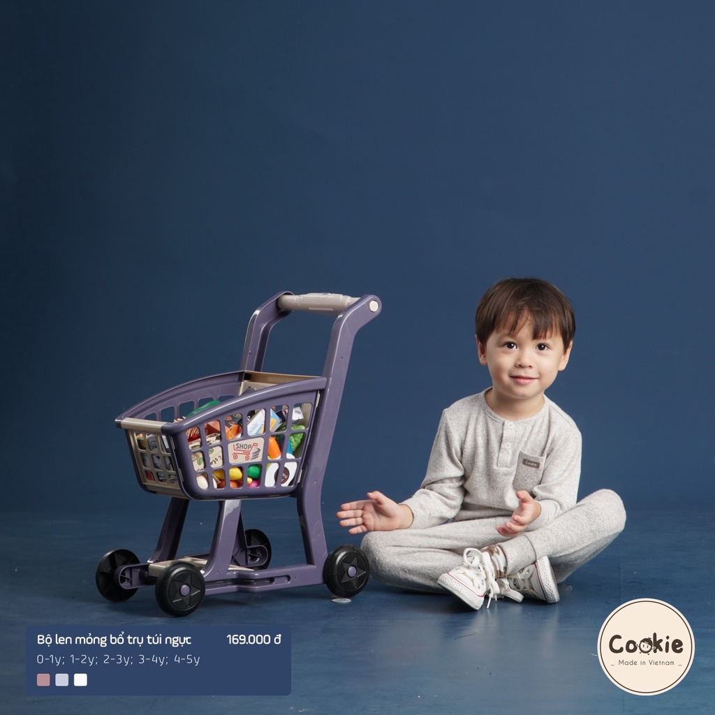 Bộ len mỏng bổ trụ Cookie Mềm mại ấm áp