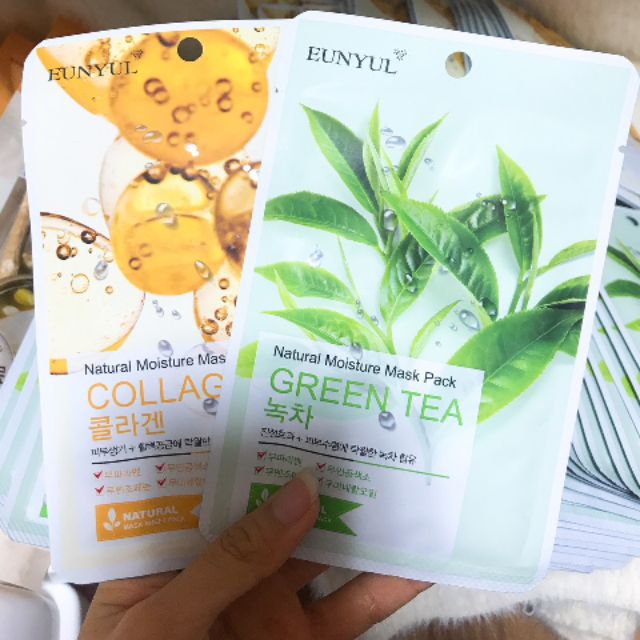 Mặt nạ dưỡng da Eunyul Colagen & Trà xanh