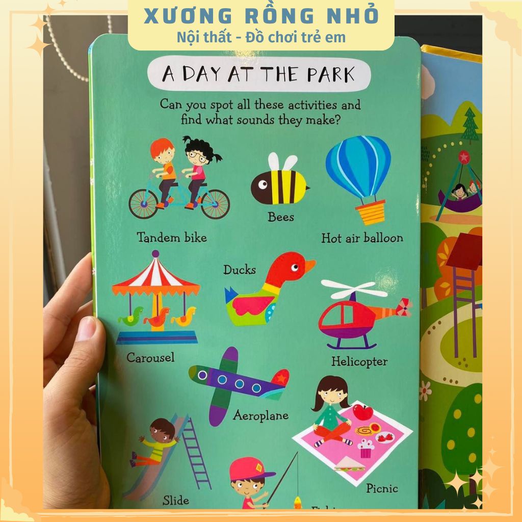Sách âm thanh cho bé 50 nút - My First Look and Find Sound phát ra âm thanh cho bé 1 2 3 4 5 tuổi
