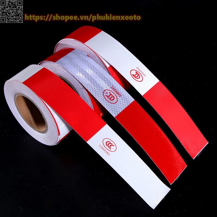 Băng Keo Phản Quang, Decal Phản Quang Dán Xe Máy, Ô Tô Bản Rộng 5cm