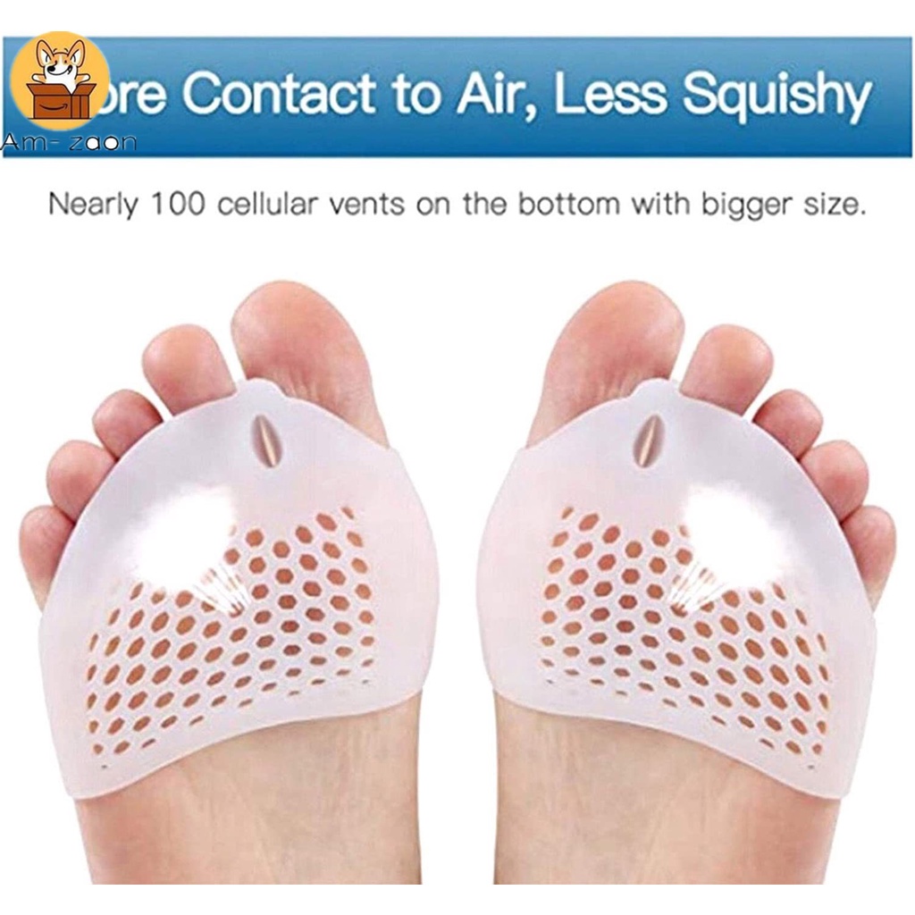 Đệm Tách Ngón Chân Bằng Silicone Mềm Thoáng Khí Giảm Đau Tiện Dụng