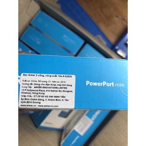 Cốc Sạc ANKER PowerPort Mini 2 cổng 12W - A2620 Bảo hành 18T chính hãng