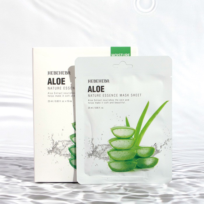 Mặt Nạ Dưỡng Da Hebeheba Hàn Quốc Natural Essence Mask Sheet Chiết Xuất Thiên Nhiên Giúp Da Trắng Sáng Mềm Mịn 25ml