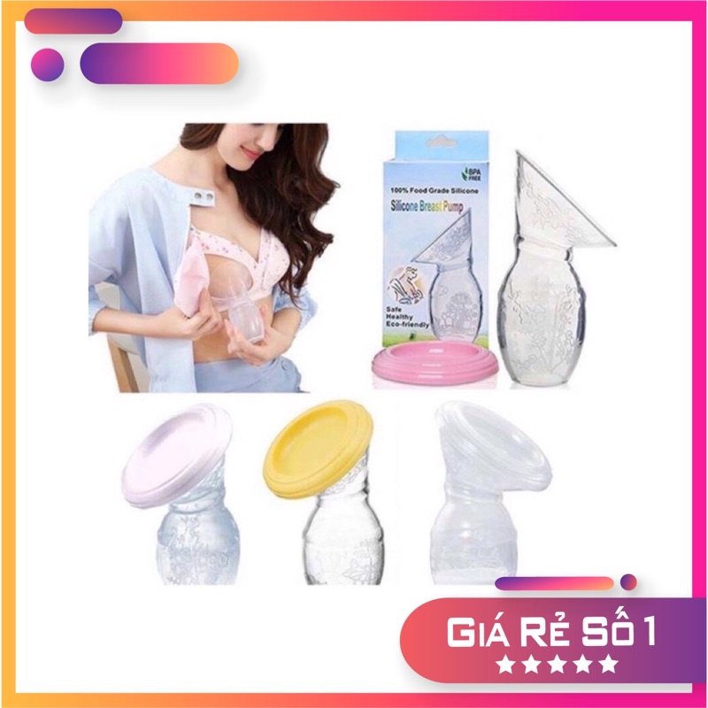 Phễu hứng sức rảnh tay Silicon Breast Pump (kèm nắp và đế)