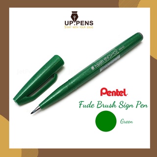 Bút brush viết calligraphy Pentel Sign Pen - Màu xanh lá (Green)