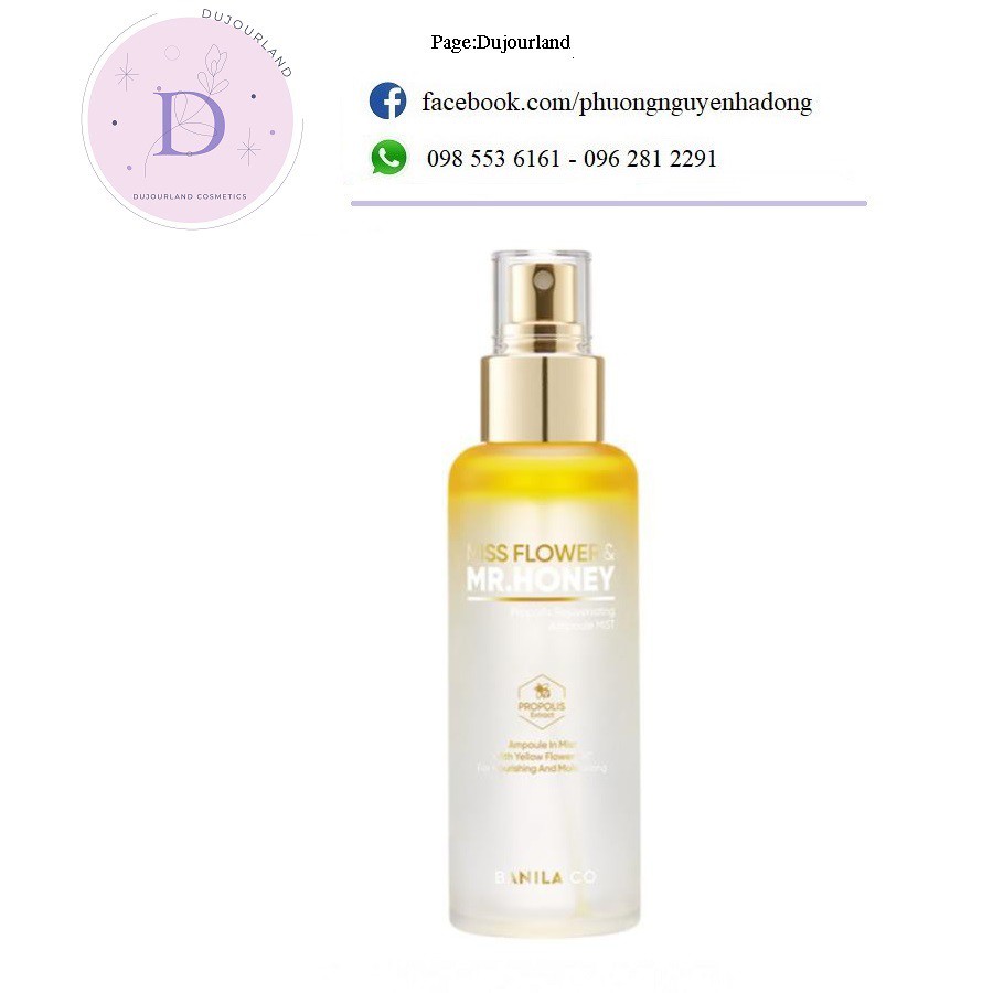 Xịt khoáng Dưỡng Da tinh chất mật ong BANILA CO MISS FLOWER & MR.HONEY AMPOULE MIST 99ml