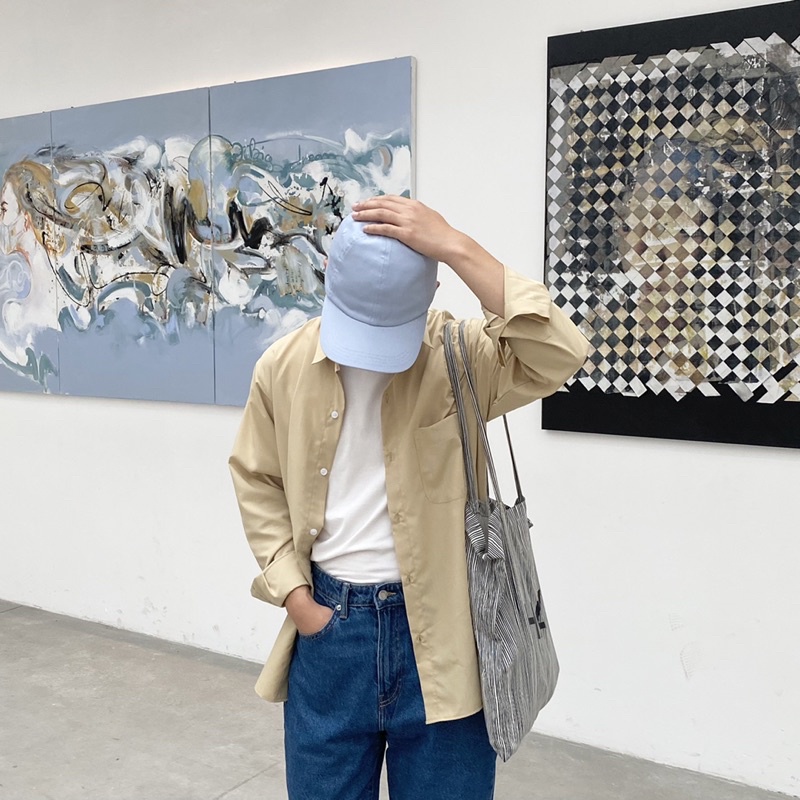 ÁO SƠ MI NAM - HEE BY OHI - Màu Be Cotton Chống Nhăn