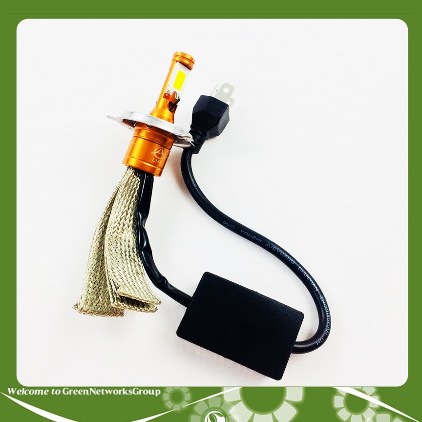 Đèn pha led râu tản nhiệt chân H4 Soulin siêu sáng GreenNetworks