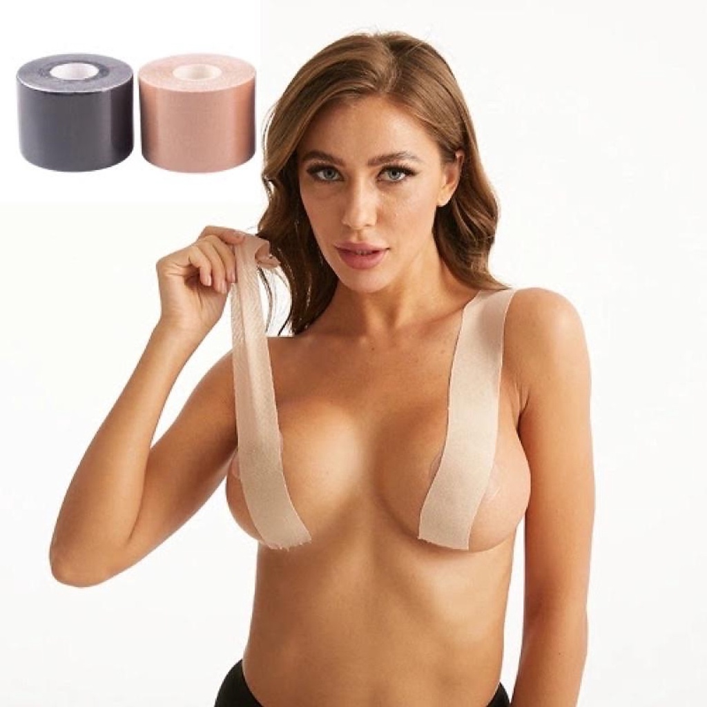 Băng dính dán ngực cuộn băng keo miếng dán ngực silicon áo dán ngực giúp nâng ngực ti chống chảy xệ cực tốt