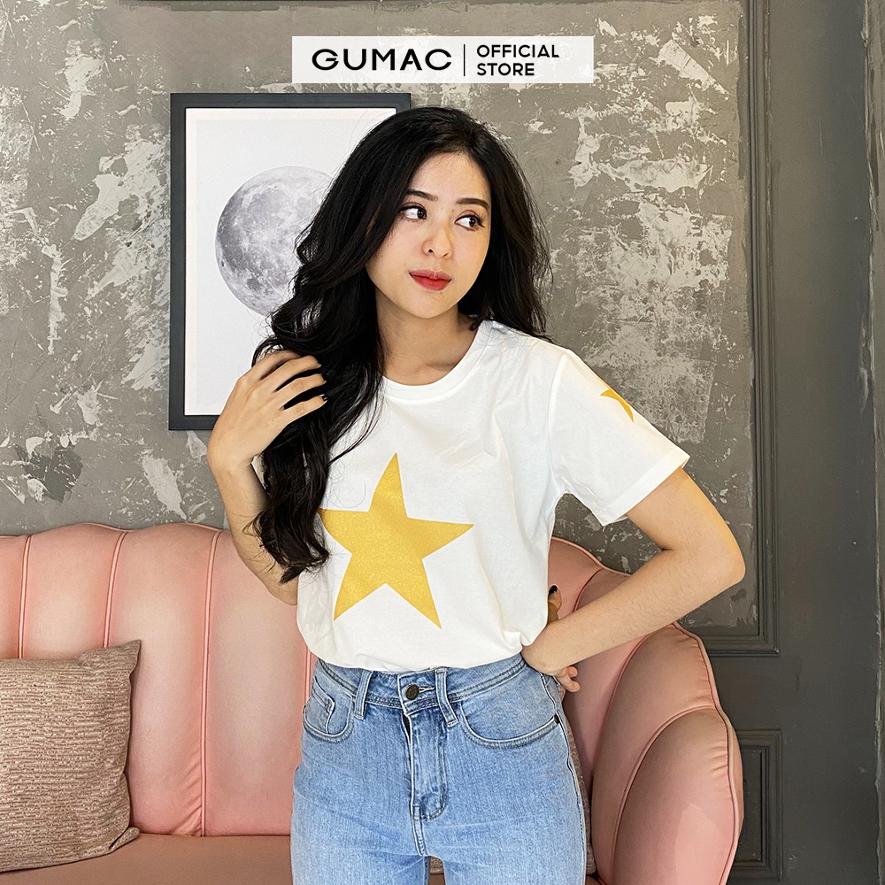 [Mã WABRGU100 giảm 15% đơn 249K tối đa 100k] Áo thun cho bé in ngôi sao GUMAC AT12022