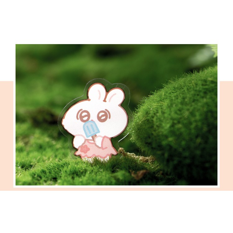 Sticker dán trang trí dễ thương set 20 cái 4*4cm Poogroup