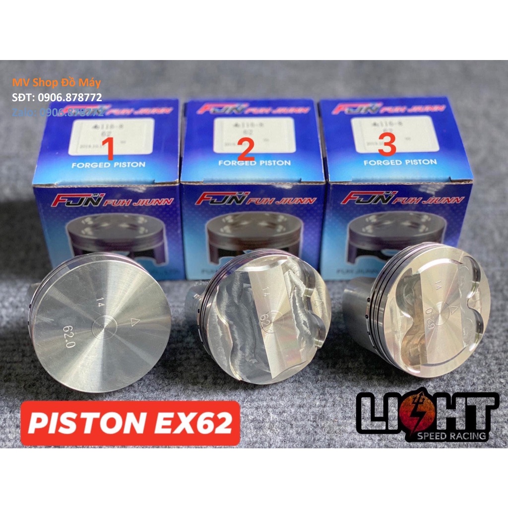 Pistong Fin Nén LIGH SPEED size 62.65.68.72mm cho EX135/150. Yêu Thích ❤️❤️❤️