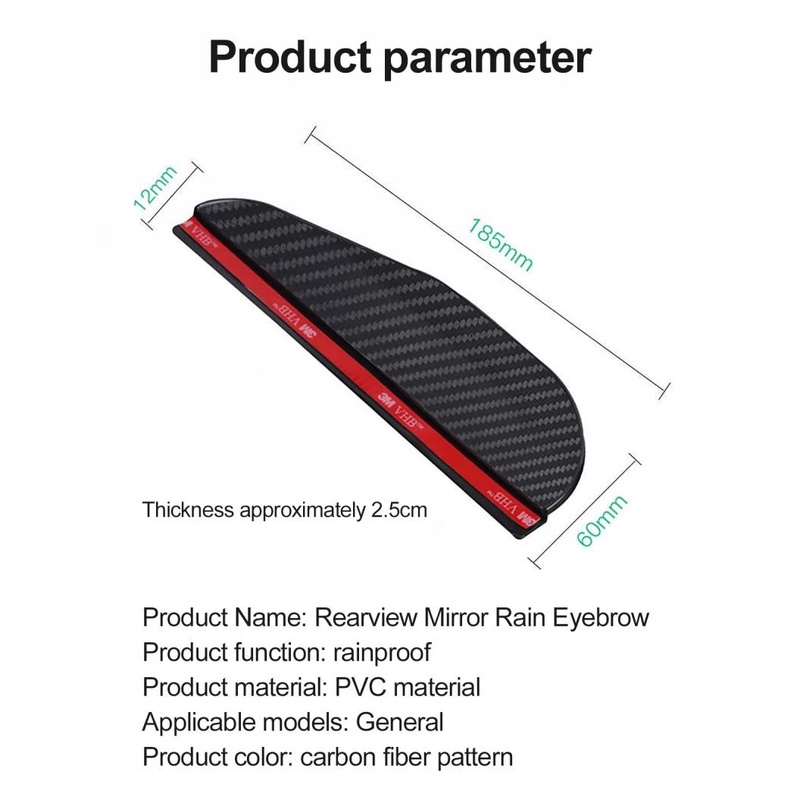 Ốp Gương Chiếu Hậu Họa Tiết Sợi Carbon Cho Xe Hơi