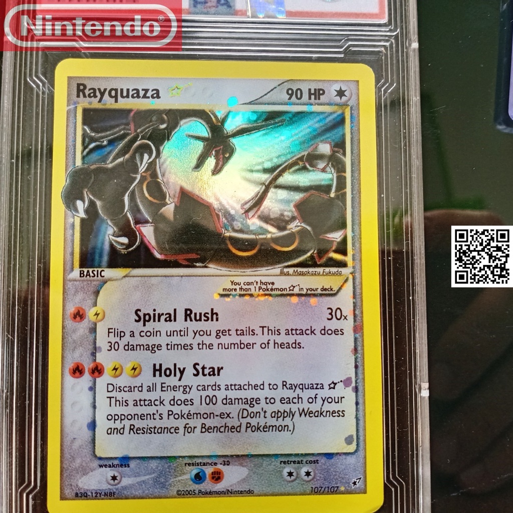 Thẻ Pokemon nitendo 2005 Rayquaza 4 132 rồng hắc ám truyền thuyết 1459 d7