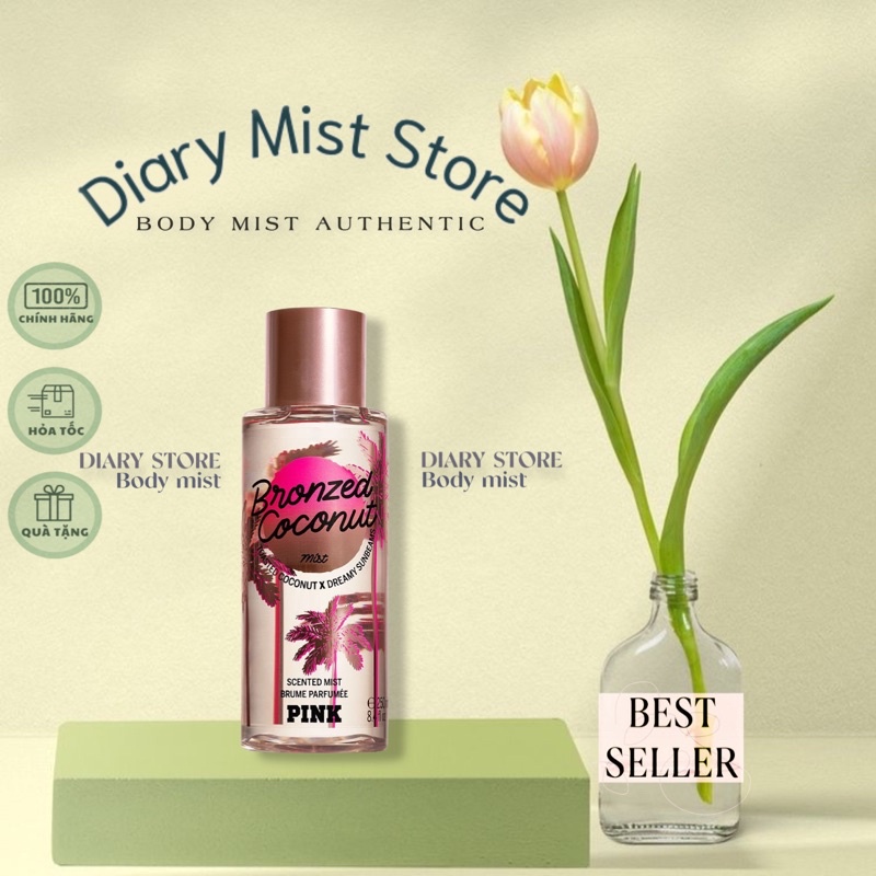 𝐃𝐢𝐚𝐫𝐲𝐦𝐢𝐬𝐭.𝐬𝐭𝐨𝐫𝐞 Xịt thơm toàn thân Pink Victoria's Secret Pink - Bronzed Coconut