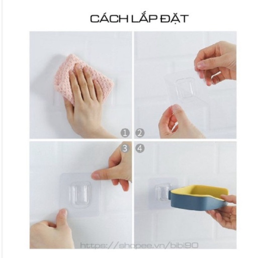 (Mẫu mới) Khay Đựng Xà Bông 2 Lớp Dán Tường Có Dãnh Thoát Nước 88293 Shop Kho Tổng Vp88