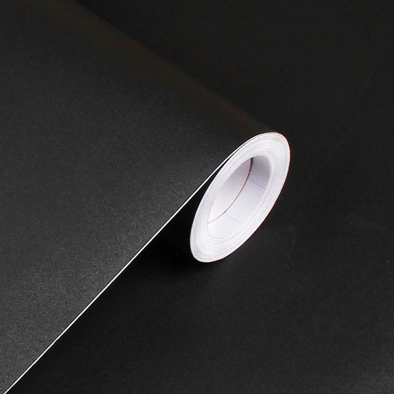 Combo 5m giấy decal cuộn màu đen nhám có sẵn keo dễ dán BINBIN DTL112