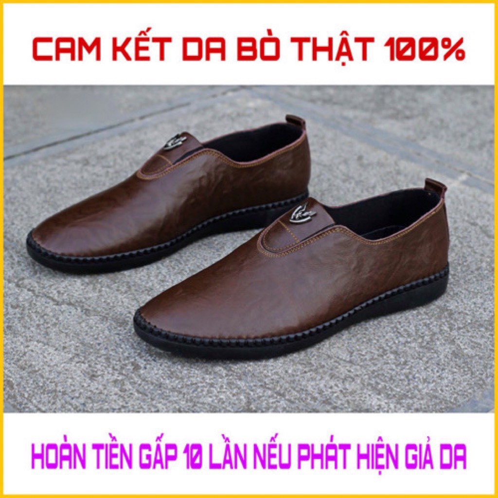 Giày Da Nam Cao Cấp - Chất Liệu Da Bò Nguyên Tấm Mềm Mại - Phong Cách Trẻ Trung Cá Tính Gl0023