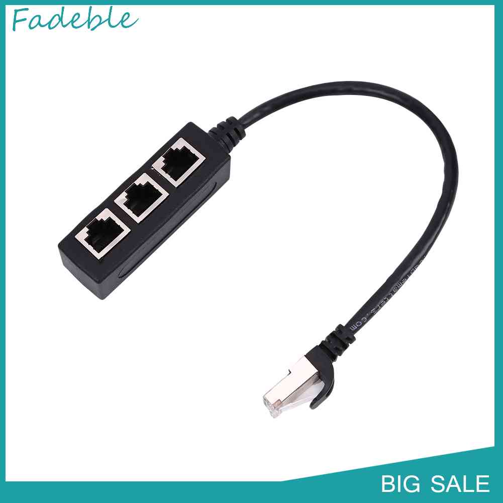 Cáp Chia Mạng RJ45 1 Đầu Dương Sang 3 Đầu Cái Cat5 Cat5e Cat6 Cat7