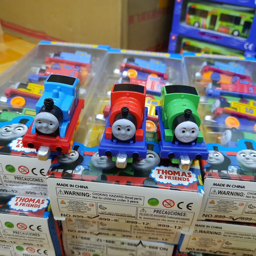 Bộ xe tàu hỏa Thomas and Friend 4 chiếc bằng hợp kim nhựa có thể nối với nhau thành 1 đoàn bằng nam châm hút