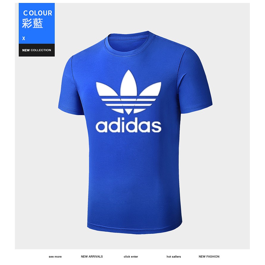 ADIDAS Áo Thun Thể Thao Tay Ngắn In Logo Lớn Có Size S-4Xl Dành Cho Nam Giới