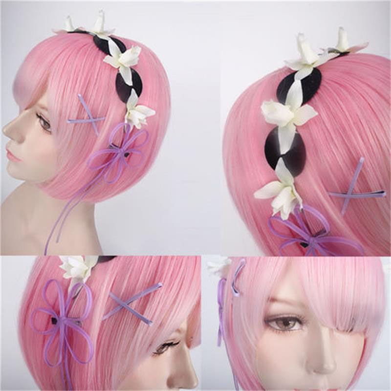 new Re:Zero kara Hajimeru Isekai Seikatsu Rem Full Wig Cosplay Short Hair Wig