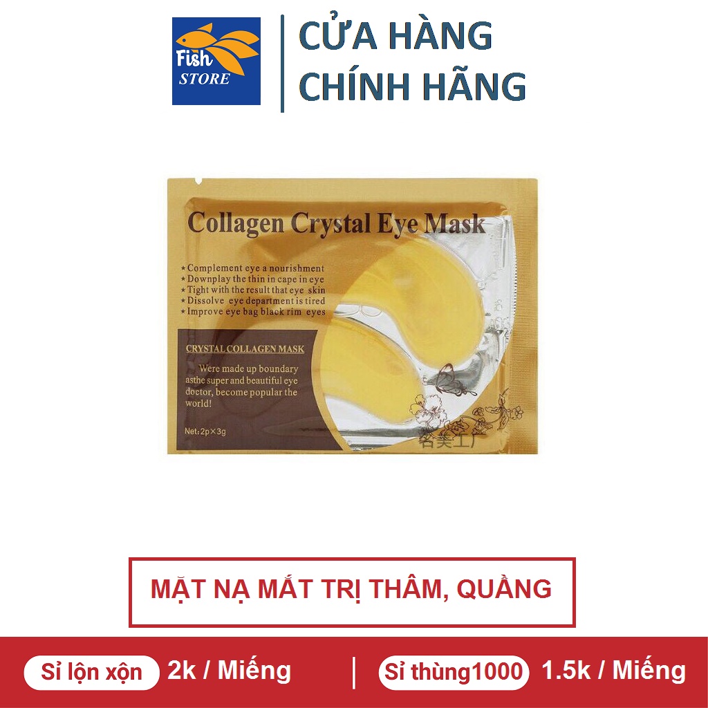 (Có Bán Sỉ) Mặt nạ mắt collagen Vàng dưỡng ẩm bọng mắt và vùng thâm dịu nhẹ từ Hàn Quốc