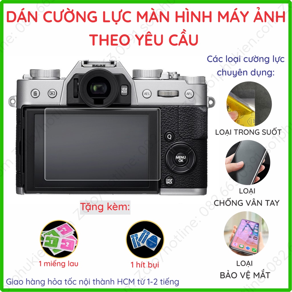 Dán cường lực màn hình máy ảnh theo yêu cầu
