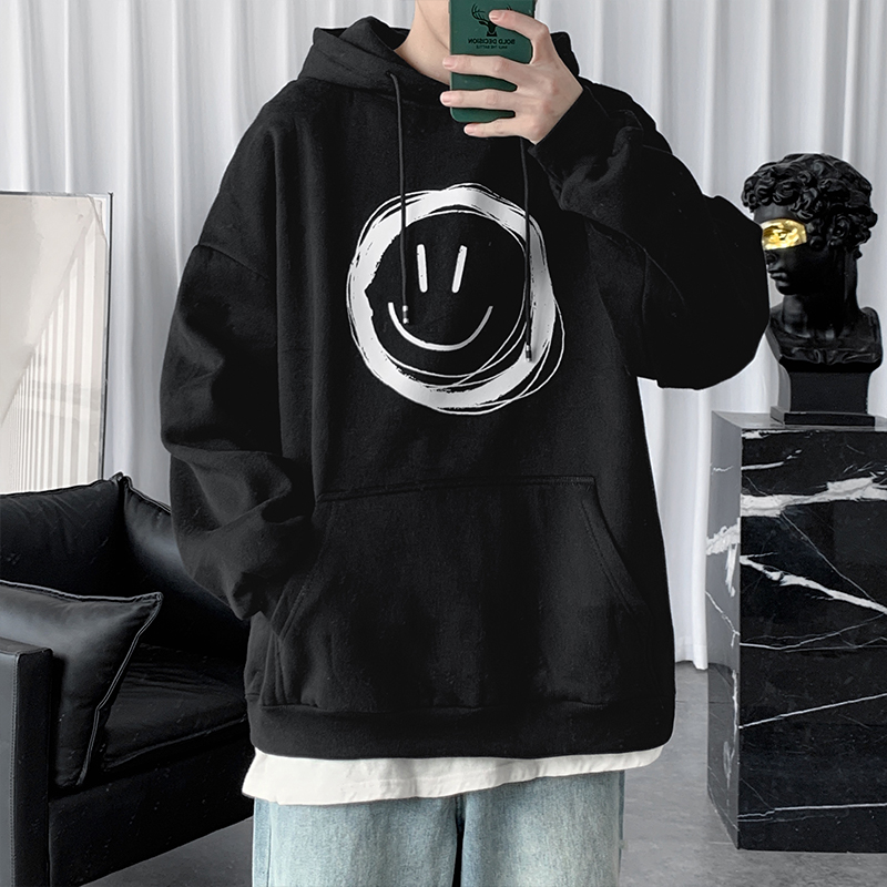 Áo khoác hoodie nam tay dài in hình mặt cười 3 màu dễ thương size M - 5XL | BigBuy360 - bigbuy360.vn