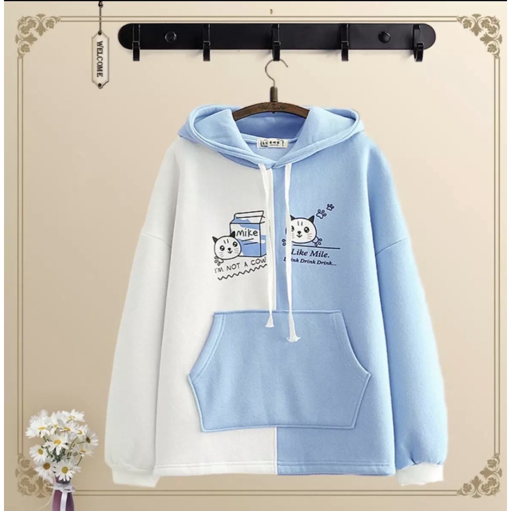 Áo hoodie nam nữ in hình mèo sữa mẫu hot trend  FREESHIP   Áo khoác nỉ nam nữ unisex