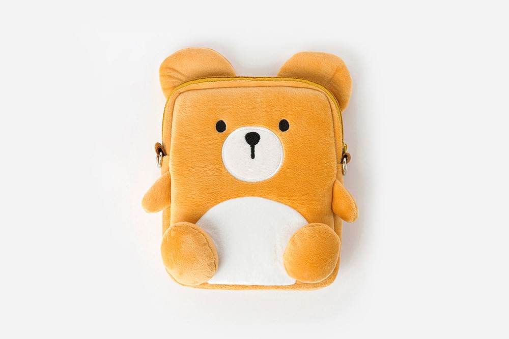 Túi Đeo Chéo ARTBOX Hàn Quốc Hình Chú Gấu Oliver Màu Vàng Xinh Xắn