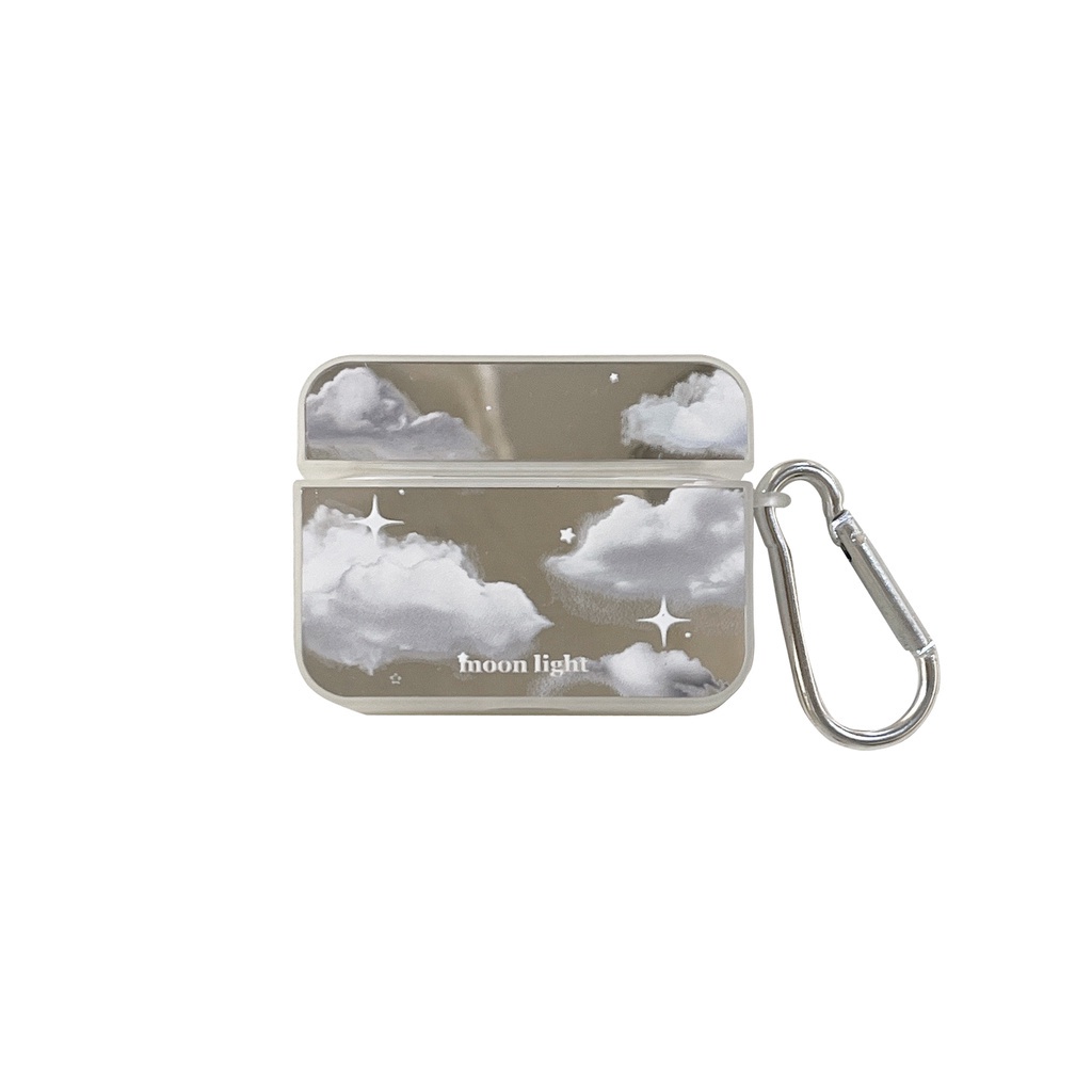 Vỏ Bảo Vệ Hộp Sạc Tai Nghe Airpods Pro 1/2/3 Bluetooth Bằng Silicon Mềm Chống Rơi Hình Đám Mây Tráng Gương Sáng Tạo