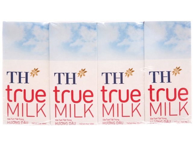 Sữa tươi tiệt trùng TH True Milk - 180 ml x 4 hộp
