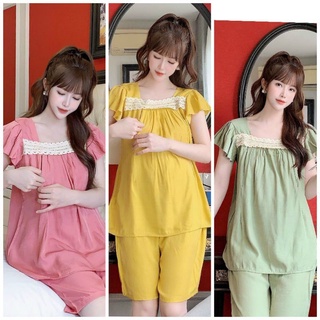 Bộ đồ bầu mẫu mới chất lanh đũi đẹp, mềm mịn