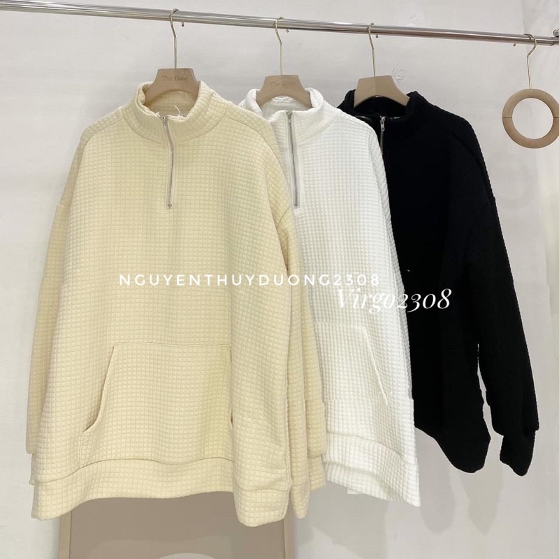 [HÀNG SẴN]ÁO NỈ XỐP UNISEX CỔ KHOÁ TÚI BỤNG SIÊU CHẤT