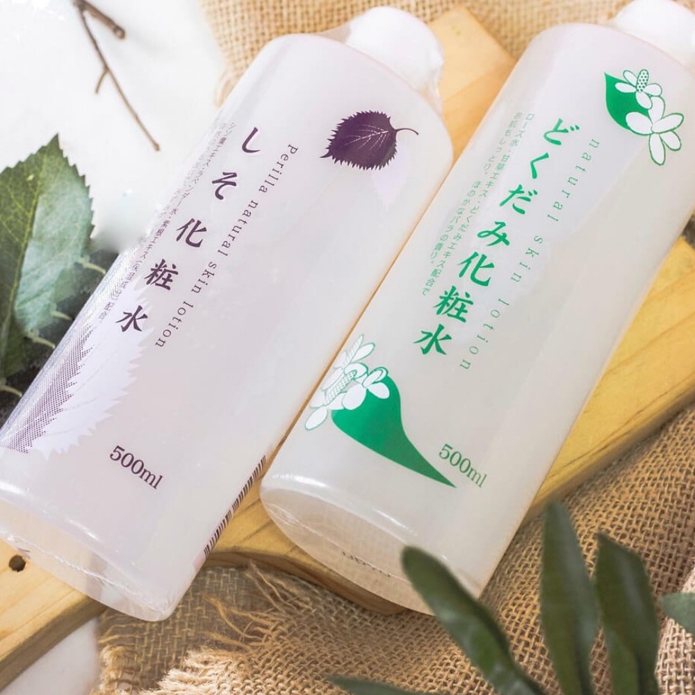 Nước hoa hồng diếp cá Chinoshio Natural Skin Lotion Nhật 500ml dành cho da dầu mụn