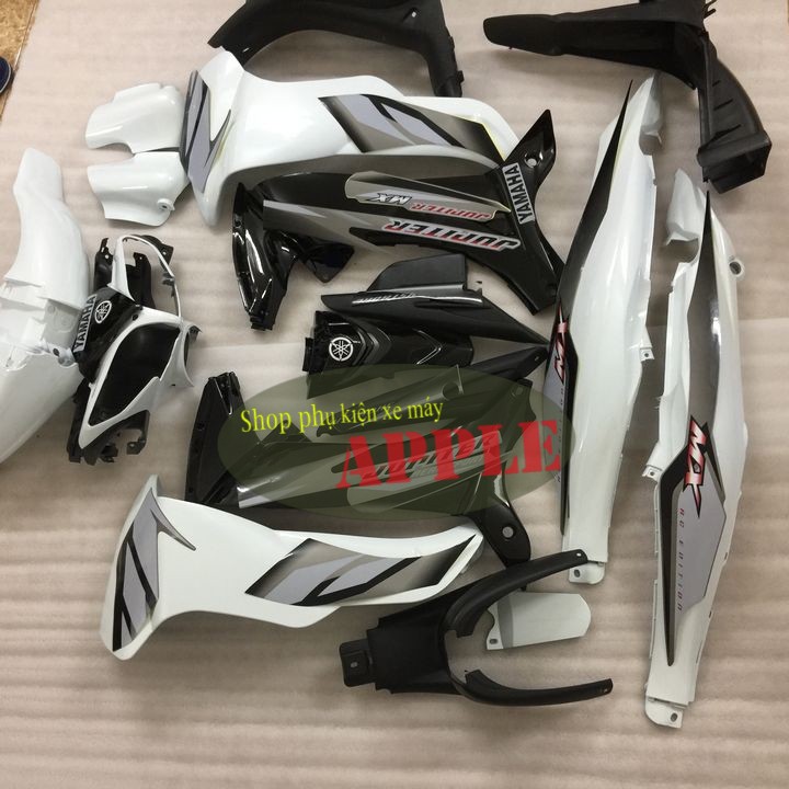 Bộ dàn áo nhựa nguyên sinh ABS xe JUPITER MX MẮT CÁO , JUPITER GRAVITA Màu Trắng - A2103